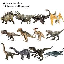 How many dinosaurs in a pen is too much for some dinosaurs? Jurassic World Dinosaurs Original Dinosaur Toys 3d Puzzle For Children And Boys Educational Toys 12 Jurassic Dinosaurs Puzzles Aliexpress