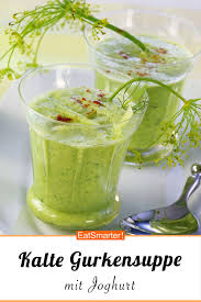 Kalte Gurkensuppe Mit Joghurt Rezept Kalte Gurkensuppe Gurkensuppe Kalte Suppe Rezept