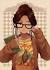 Anime Girl With Short Curly Brown Hair