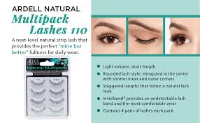 False lashes that look so real, everyone will think they're natural! Amazon Com Ardell Natural Multipack 110 Black 4 Pairs X 1 Pack Fake Eyelashes And Adhesives Beauty