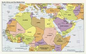 Southwest Asia And North Africa Political Map Large Political Map Of North Africa And The Middle East With Capitals –  2009 | Vidiani.com | Maps Of All Countries In One Place
