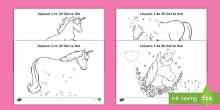 It is also a great tool for children who are learning to read. Unicorn Worksheets 1 To 20 Dot To Dot Teacher Made