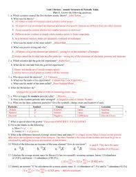 Chapter 4 atomic structure review sheet answer key atoms & atomic structure chapter exam instructions. Answers Unit 3 Atomic Stucture Nuclear Review 2015