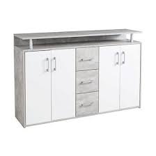 Buffet 4 Portes 3 Tiroirs Drift Beton Blanc Pour Le Chalet Meuble Canape Buffet Vitrine Achat Meuble