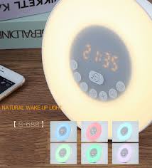 Bluetooth Speaker Wake Up Light Alarm Clock Sunrise Simulation Mini Bluetooth Speaker Digital Led Fm Audio Music Player B Portable Speakers Aliexpress
