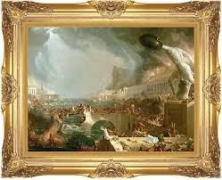 Spieler können sich nicht irren. Thomas Cole The Course Of Empire Destruction 12x16 Framed Art Canvas Giclee Print With Majestic Gold Frame