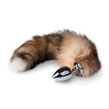 Fuchsschwanz mit silberfarbenen Anal Plug | check.toys