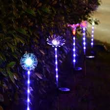 3 Pcs Multi Color Led Artificial Flowers Solar Stake Lights Solar Garden Lights Us 13 91 Solar Lights Garden Solar Garden Artificial Flowers