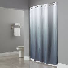 Hookless White Grey The Graduate Shower Curtain With Matching Flat Flex On Rings And Weight Hookless Shower Curtain Gray Shower Curtains Modern Shower Curtains