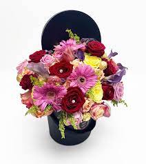 Home » catalog » valentine hob flowers » i love you flowers. W9215 Black Just For You Round Flower Box Set Of 3
