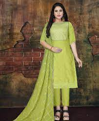Green is the color of balance, harmony and vitality. Buy Pleasing Lemon Green Cotton Salwar Kameez 221730 At 14 95