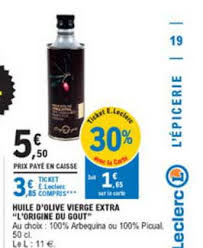 Offre Huile D Olive Vierge Extra L Origine Du Gout Chez E Leclerc