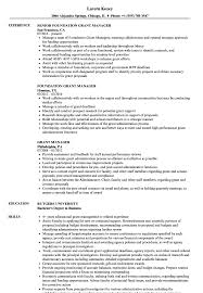 grant manager resume samples velvet jobs