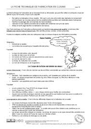 Une fiche technique culinaire se présente généralement sous forme de fichier excel qui permet d'automatiser les calculs et d'adapter le document à chaque recette. Cuisine Fiche Technique Vierge A Remplir Pdf Notice Manuel D Utilisation