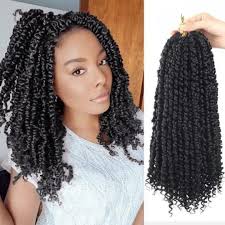 8 Packs 14 Inch Pre-Twisted Passion Twist Crochet Braids Ombre Hair #1 for  Women