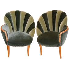 green velvet deco boudoir chairs art deco sandalye tekli koltuk