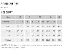 66 All Inclusive Measurement Chart Womens Clothing