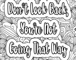 Printable coloring pages for adults quotes. Colouring Quotes Etsy
