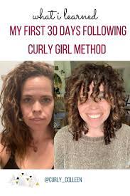 What I Learned My First 30 Days Following Curly Girl Method Colleen Charney Curly Girl Method Curly Girl Plopping Curly Hair