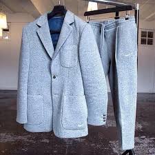 Grey Marle Nike Suit Sweatsuit Womens Casual Outfits Menswear