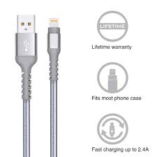 Azhizco Charger Cable For Iphone 6ft 6ft 3ft 3ft 4pack Lighting To Usb Charging And Data Syncing Nylon Braided Charging Cord For Iphone X 8 7 7 Plus 6 6s 6 Plus