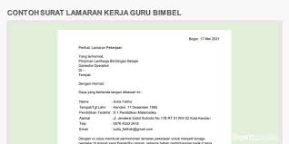 Contoh lamaran kerja guru pdf. Download 6 Contoh Surat Lamaran Kerja Guru Bimbel Doc Pdf