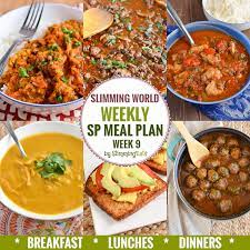 I use this for recipe ideas when doing an sp week but some of the recipes leave a lot to be desired. Slimming Eats Sp Weekly Meal Plan Week 9 Slimming Eats Weight Watchers And Slimming World Recipes