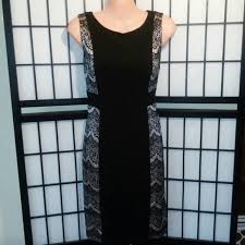 Cynthia Rowley Black Stretch Lace Sheath Dress 4