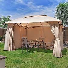 Outdoor Home 10 X 13 Backyard Garden Awnings Patio Gazebo Canopy Tent Netting Ebay Patio Gazebo Gazebo Canopy Canopy Tent Outdoor