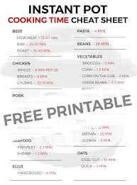 Instant Pot Cooking Time Cheat Sheet Instant Pot How To Cook Asparagus How To Cook Pasta