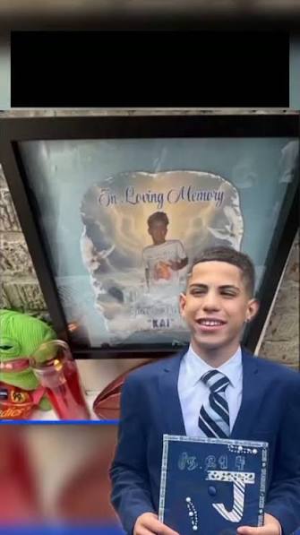 A 12-year-old Bronx boy who police say was an innocent bystander killed by  stray gunfire has been identified as the son of a retired NYPD detective  sergeant, according to the Sergeants Benevolent