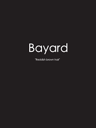 Bayard Medieval Boys Name Meaning Reddish Brown Hair Perfect For A Little Red Head And Unique Names With Meaning Male Character Names Character Names