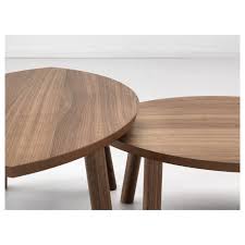Stockholm Satztische 2 St Nussbaumfurnier Ikea Deutschland Satztische Rustikale Couchtische Couchtisch Nussbaum