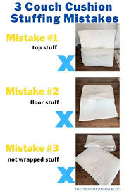 How To Stuff Saggy Couch Cushions