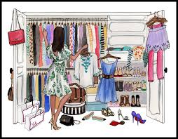 A Closet Full Of Clothes Yet Nothing To Wear Ilustraciones De Moda Dibujos De Moda Ilustracion De Moda