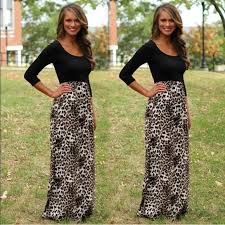 Leopard Print Maxidress New W Defect Leopard Maxi Dress Boho Sleeve Dress Maxi Dress
