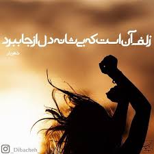 شهریار زلف آن است که بی شانه دل از جا ببرد نه که از ماشطه هم زحمت بی جا ببرد من به نقش تو گر از جا بروم خود رفتم شرط