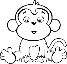 Add some details to the face, with two circles for the. How To Draw A Cute Baby Monkey Peepsburgh