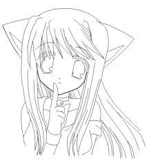 In these free coloring pages you will see modern types of ice cream. Cat Cute Anime Long Hair Anime Girl Coloring Pages Novocom Top