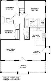 This Cozy Ranch House Plan Has Alot To Offer This Floor Plan Features A Large Living Room Dinin Small House Floor Plans Small House Floor Plan House Flooring