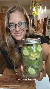 Making refrigerator pickles with my helper (grandboy) today!!