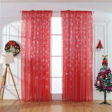 1 2m 1pc Snowflake Print Christmas Curtain 2019 Tulle Curtains For Living Room Sheer Curtains For Bedroom Window Luxury Curtain Curtains Aliexpress