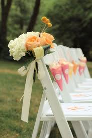 Large Confetti Cones On Chairs Sealed With A Sticker Saying Aim For The Bride A Groom This Is A Must Wedding Petals Petal Confetti Confetti Cones Wedding