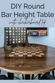 Where to set up the mimosa bar. Diy Round High Top Table Crafted By The Hunts