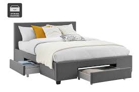 A wide drawer with premium slides graces either side of the south shore step one full/queen platform bed with drawers. Shangri La Bed Frame Venice 3 Drawer Collection Charcoal Queen Matt Blatt