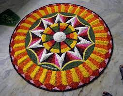 Adorable rangoli design for onam celebration. 60 Most Beautiful Pookalam Designs For Onam Festival