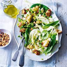 Fennel And Broad Bean Salad With Hazelnuts And Feta Recipe Delicious Magazine Recipe Fennel Recipes Fennel And Orange Salad Bean Salad