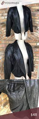 Vintage Black Cuir Du Monde Leather Jacket Bomber Jacket Vintage Leather Jacket Fringe Leather Jacket