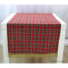 Check spelling or type a new query. Christmas Table Runner In Red Tartan With Gold Lurex Fringe