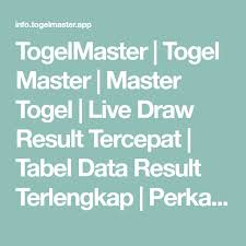 Togelmaster Togel Master Master Togel Live Draw Result Tercepat Tabel Data Result Terlengkap Perkakas Aplikasi Prediksi To Osaka Taipei Penekanan
